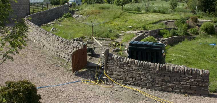 Example of Dry stone walling in Scotland