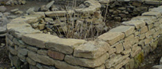 dry stone walling raised beds