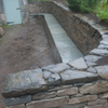 Inverleith Place seat and retaining wall