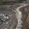 Tayport dry stone retaining wall