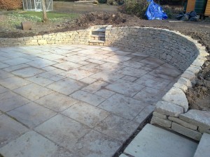 Dry stone retaining wall Rosline