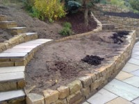 Falkirk dry stone wall landscaping