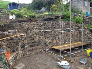 Carlops dry stone walling - progress pic 2