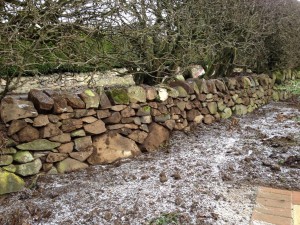 Dry stone wall repair