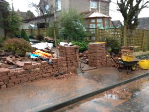 Red sandstone pillars