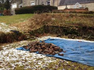 The original retaining wall