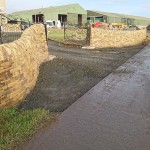 Dry stone bell-mouth entrance walls