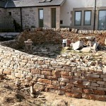 Dry stone wall in progress