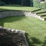 Dry stone walls with turf