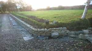 Low dry stone walls