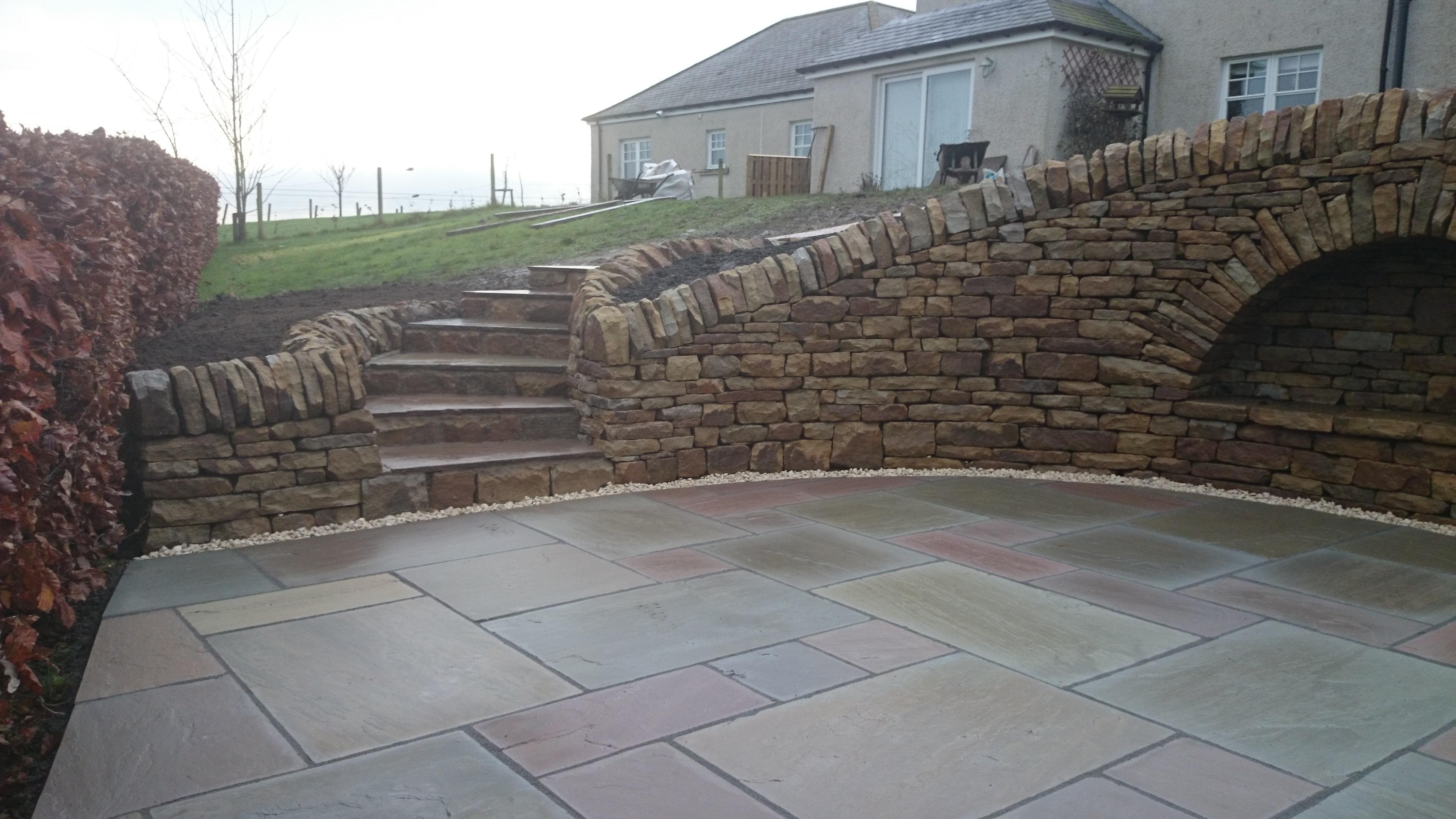 Steps and paving