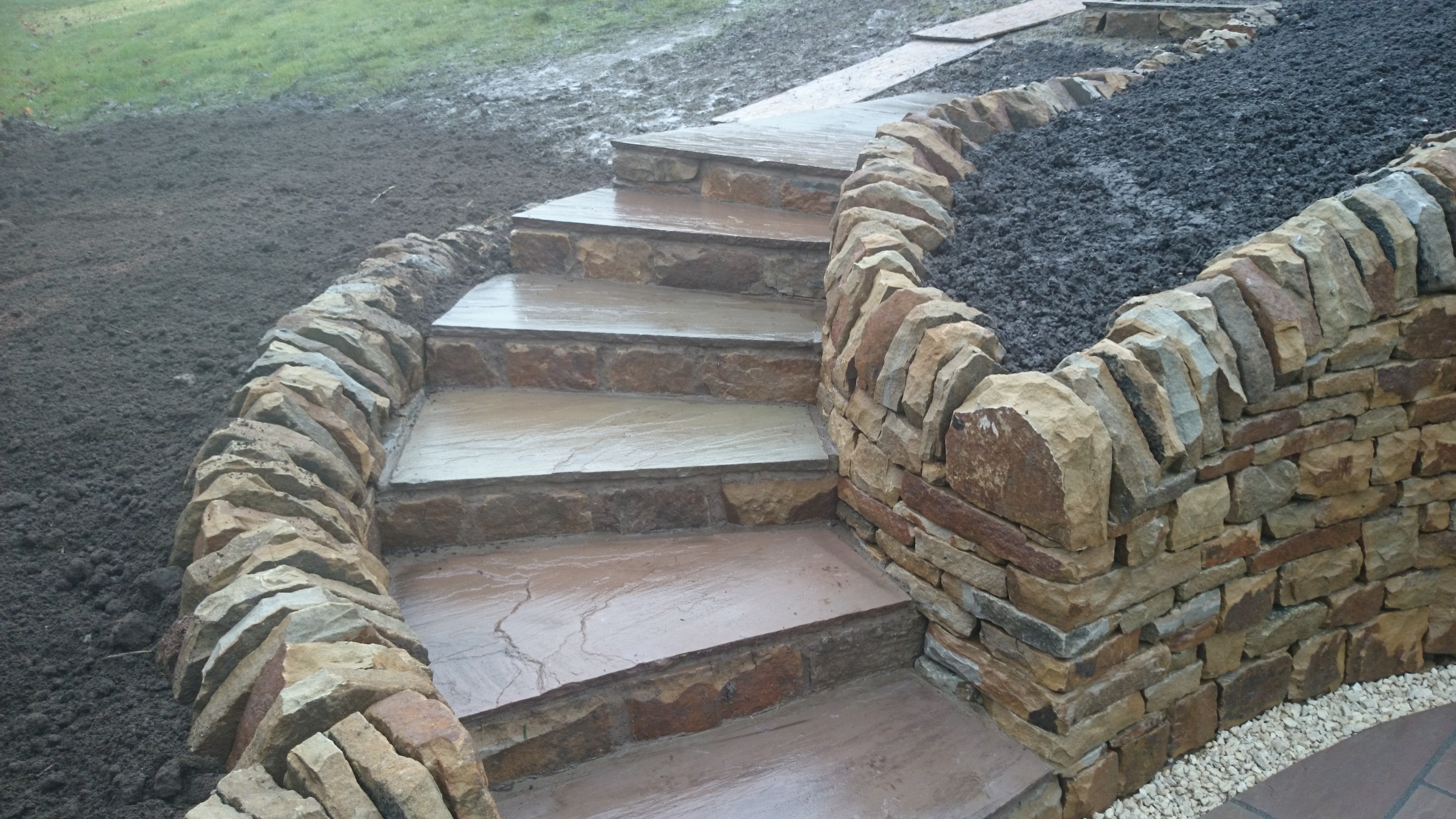 Dry stone steps