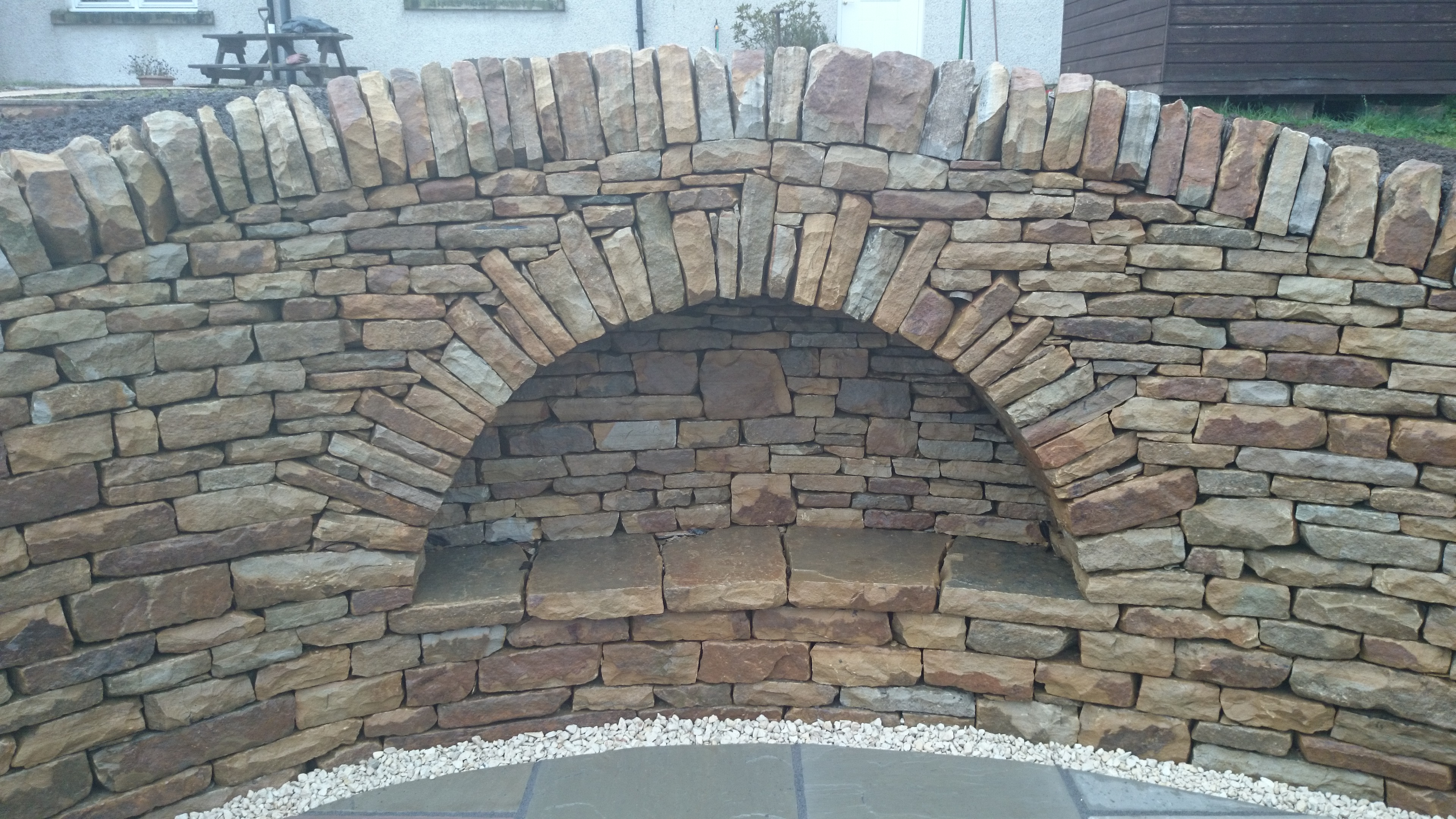 Dry stone arch