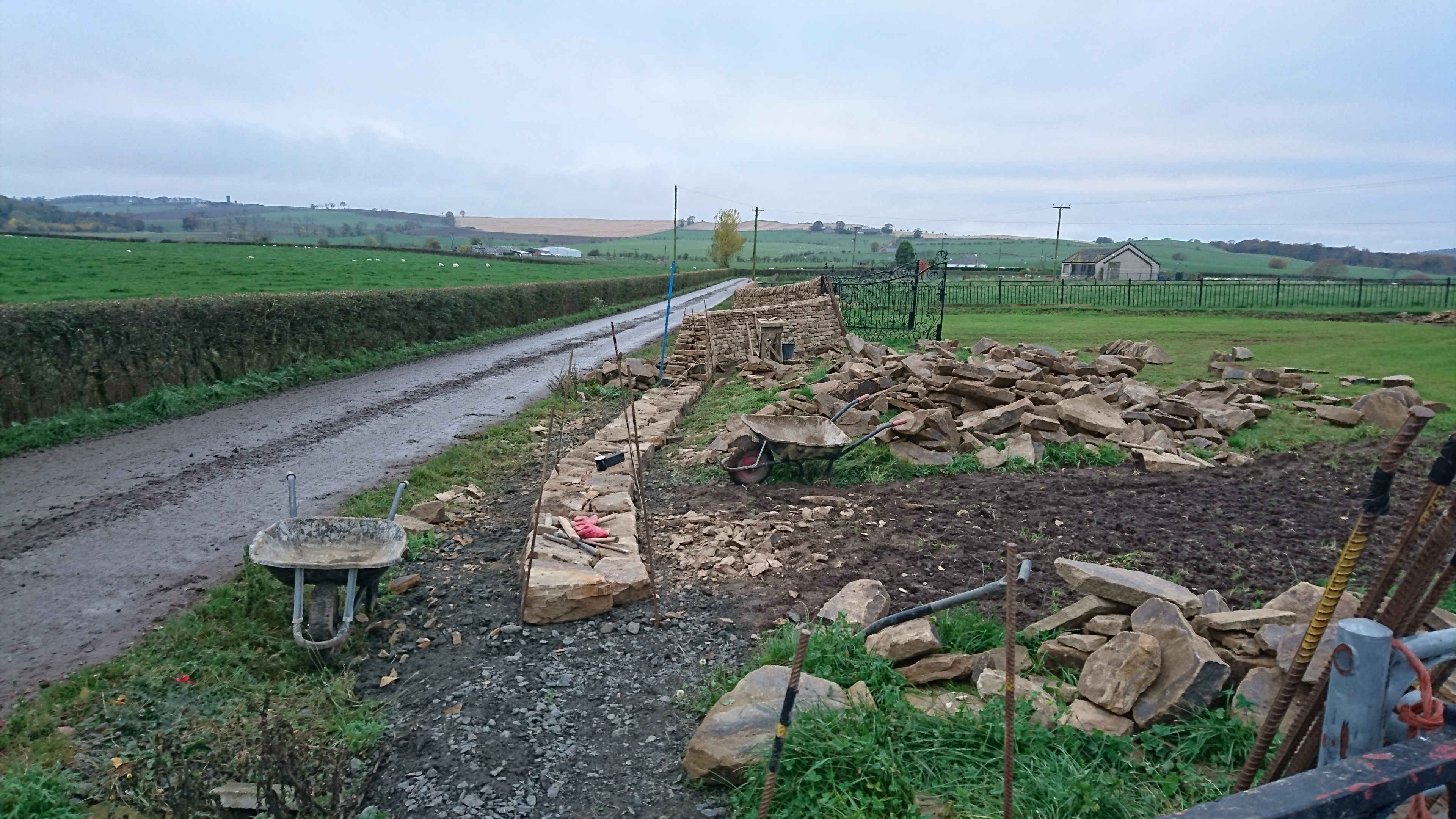 Ceres Fife free-standing dry stone boundary wall