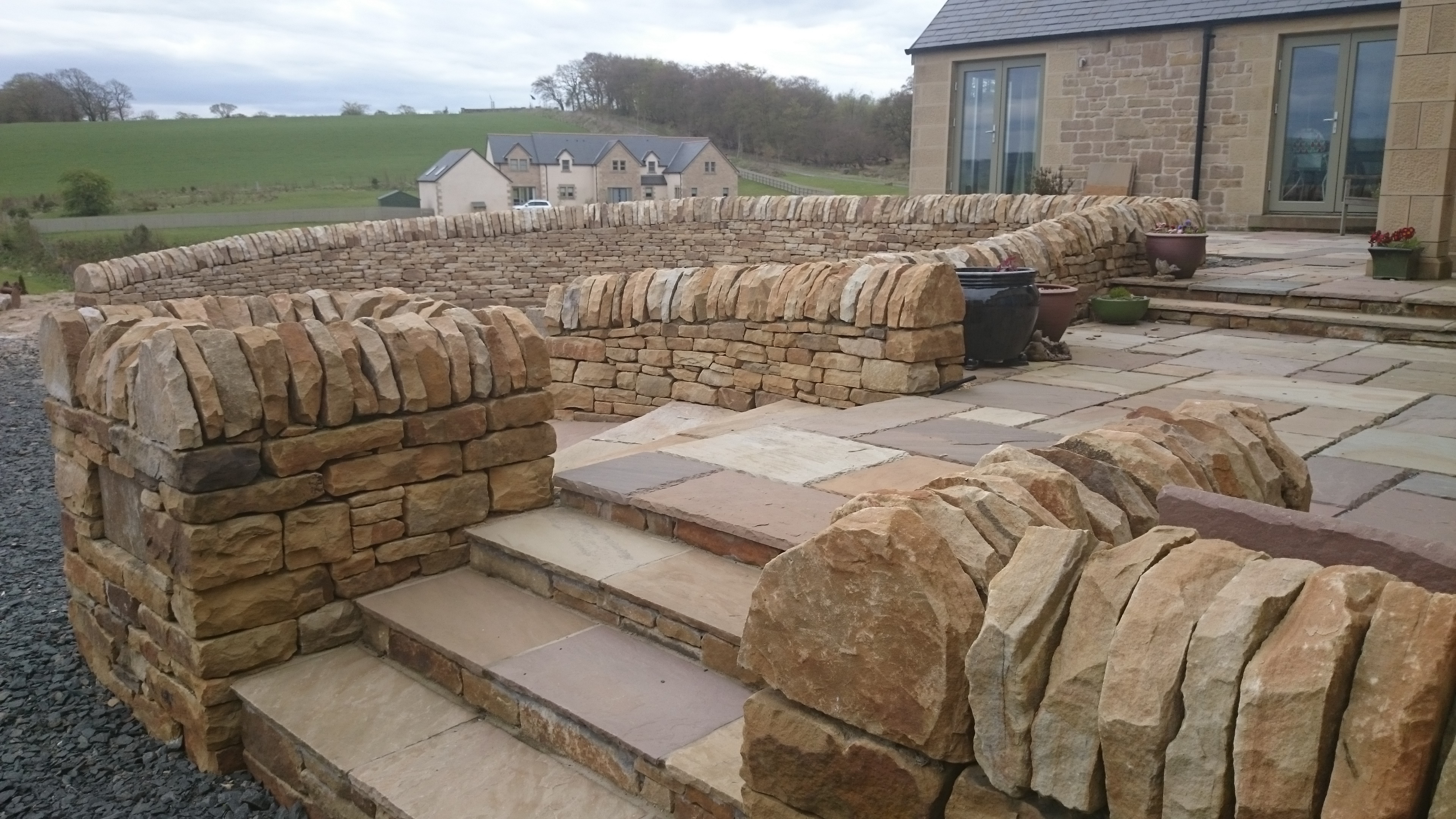 The finished dry stone wall