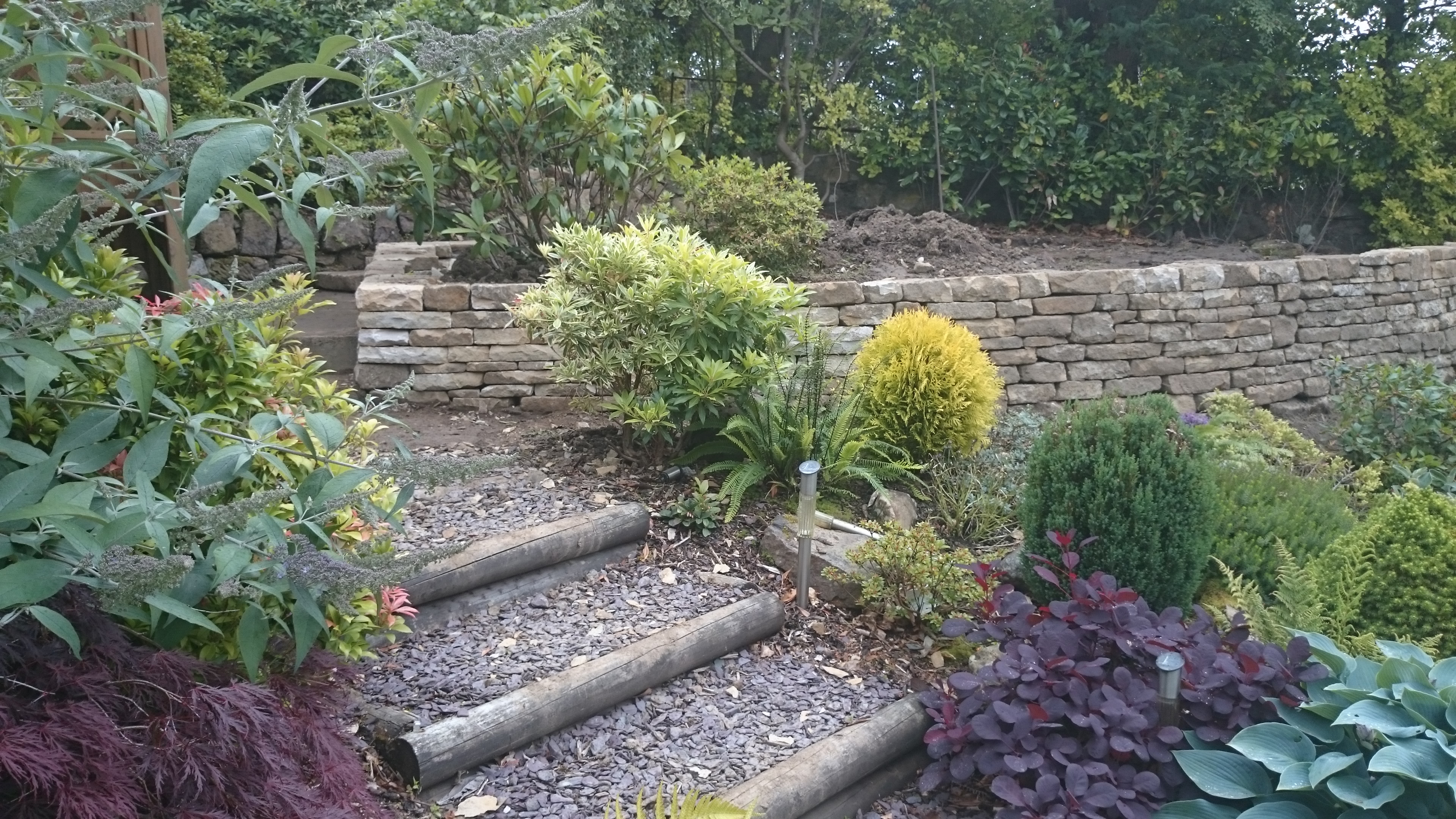 Glasgow dry stone retaining wall