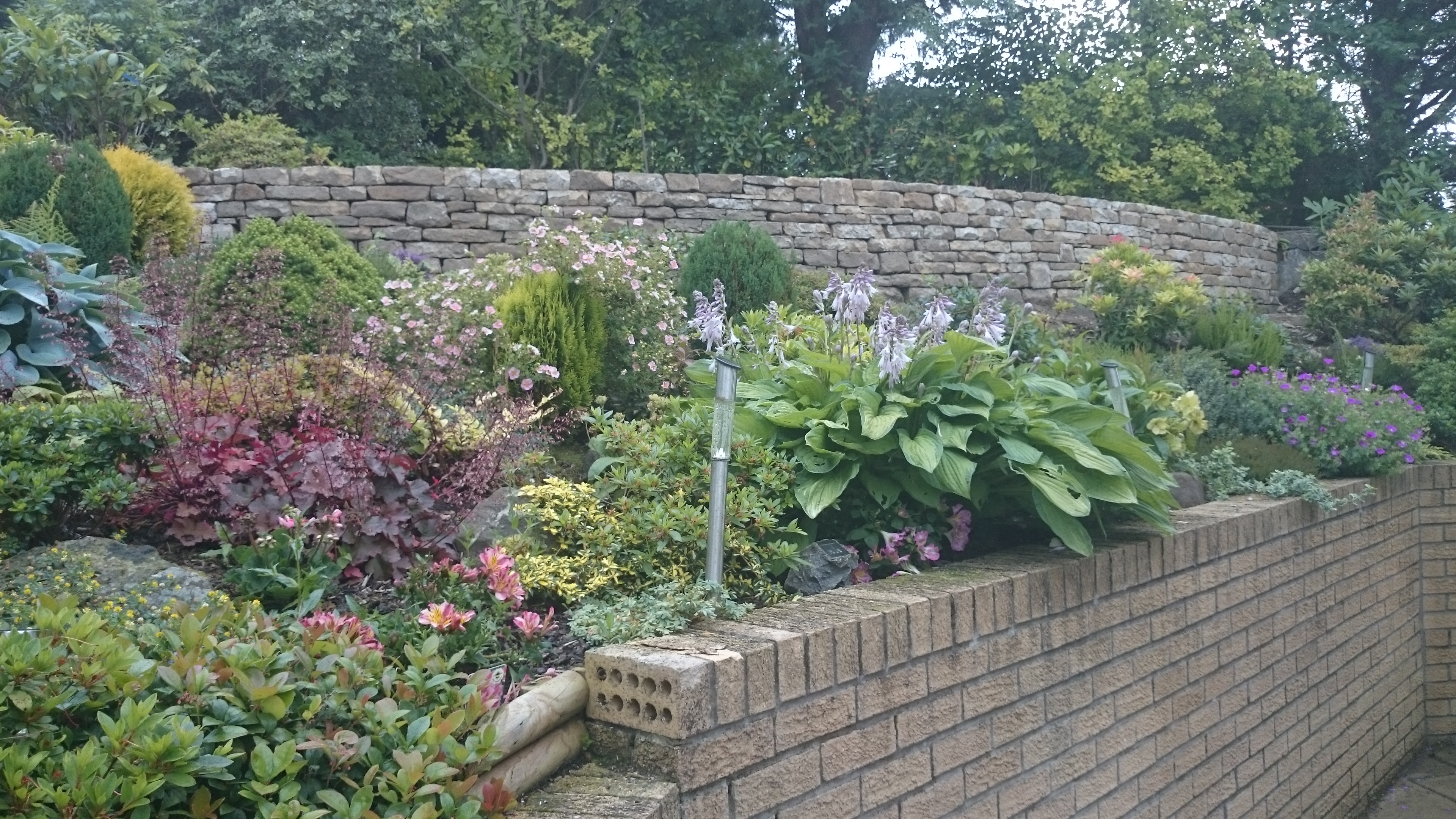 Glasgow dry stone retaining wall