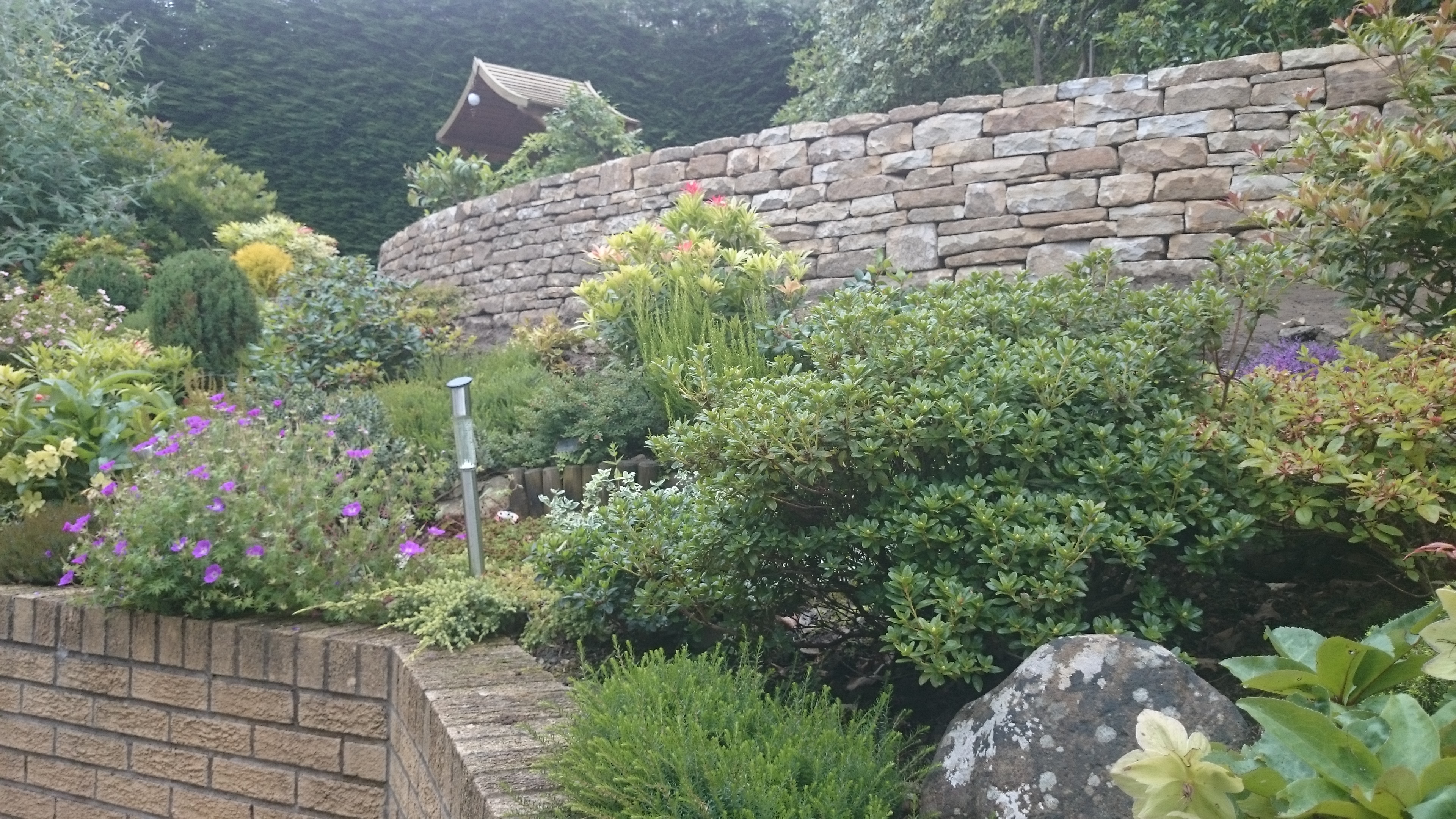 Glasgow dry stone retaining wall