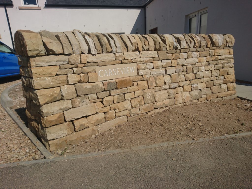 Stone Inspired freestanding dry stone wall Stone Inspired
