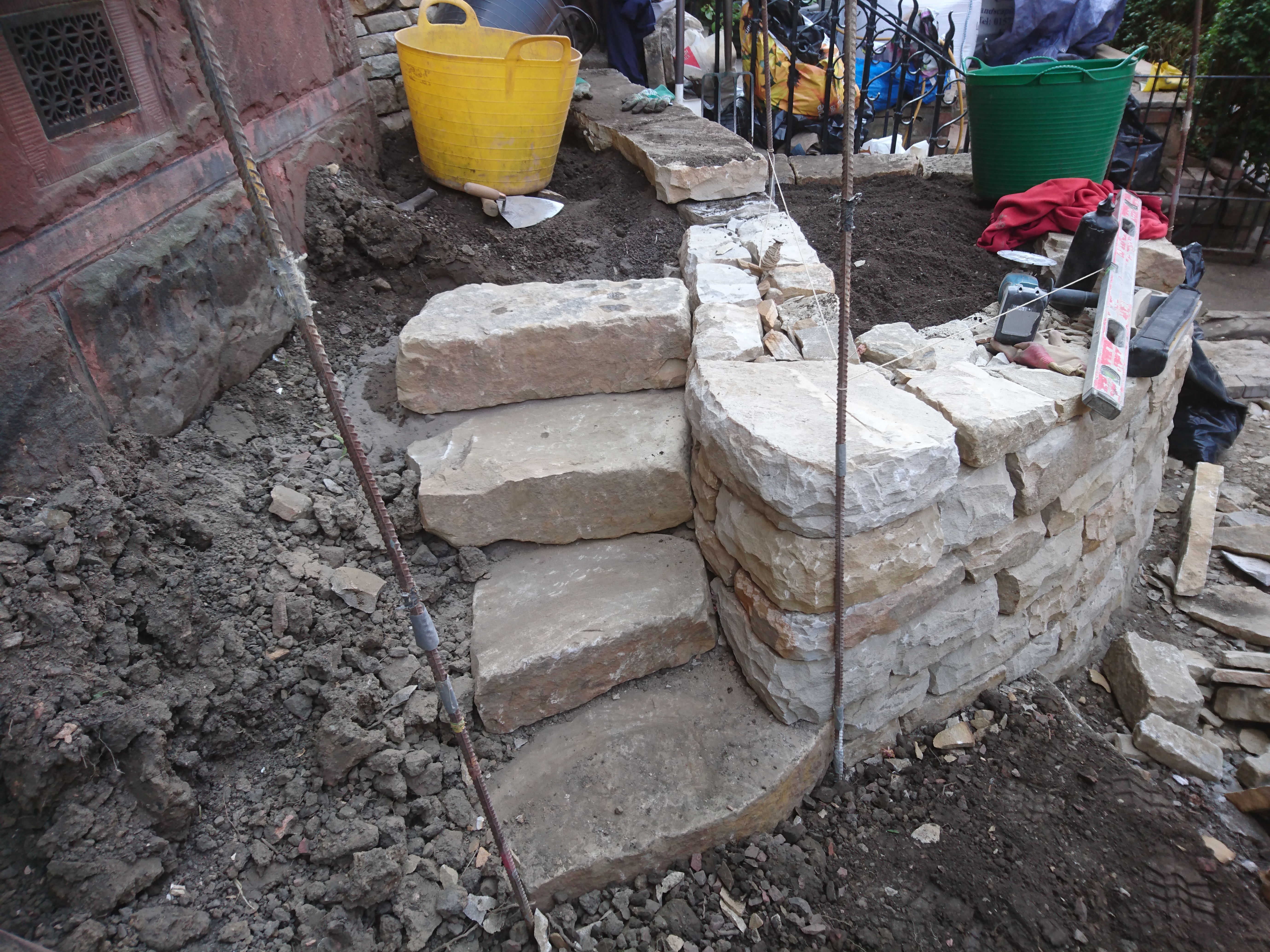 Dry stone steps