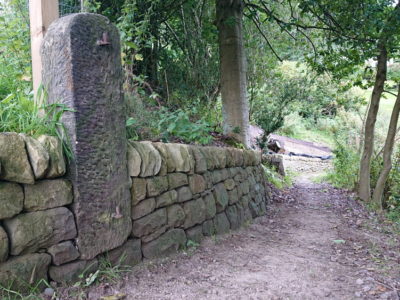 Dry stone retaining wall in Perth, Scotland