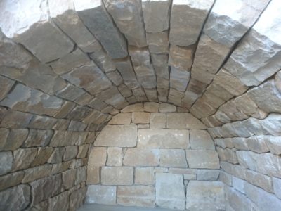 Inside view of a dry stone arch in Fife, Scotland