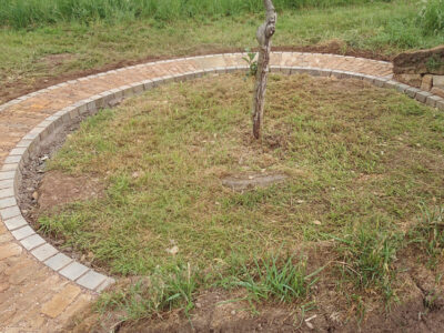 Pitched stone path