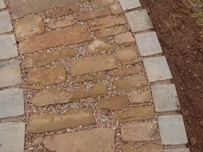 Stone pitched path