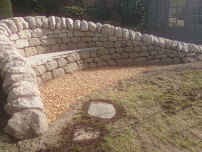 Edinburgh dry stone seating