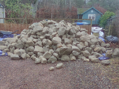 Stone rubble pile