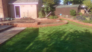 Dumfries low stone walls and paving