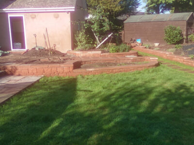 Dumfries low stone walls and paving