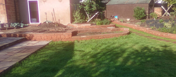 Dumfries low stone walls and paving