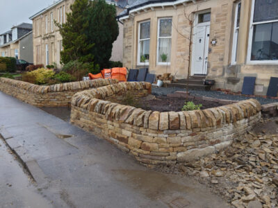 Garden stone walls