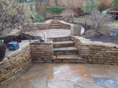 Murieston garden stone walls