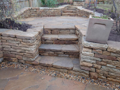 Murieston garden stone walls