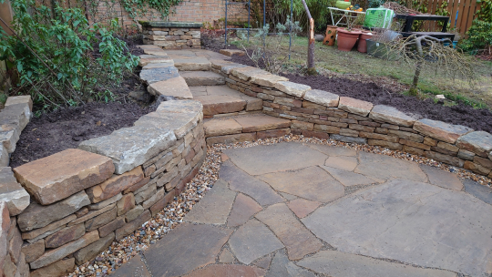 Murieston garden stone walls