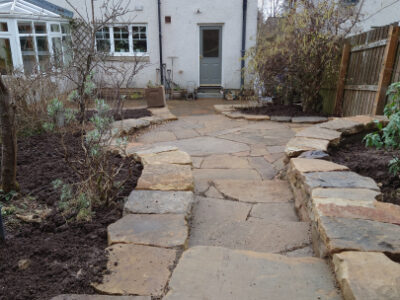 Murieston garden stone walls