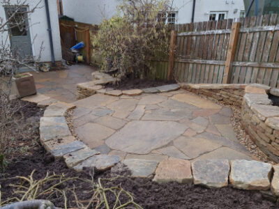 Murieston garden stone walls