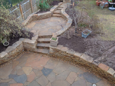 Murieston garden stone walls