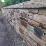Garden stone wall