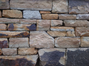 Garden stone wall in Edinburgh