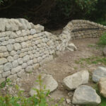 Rosewell garden dry stone wall