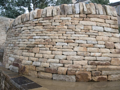 Edinburgh dry stone bench