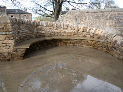 Edinburgh dry stone bench
