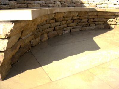 Edinburgh dry stone bench