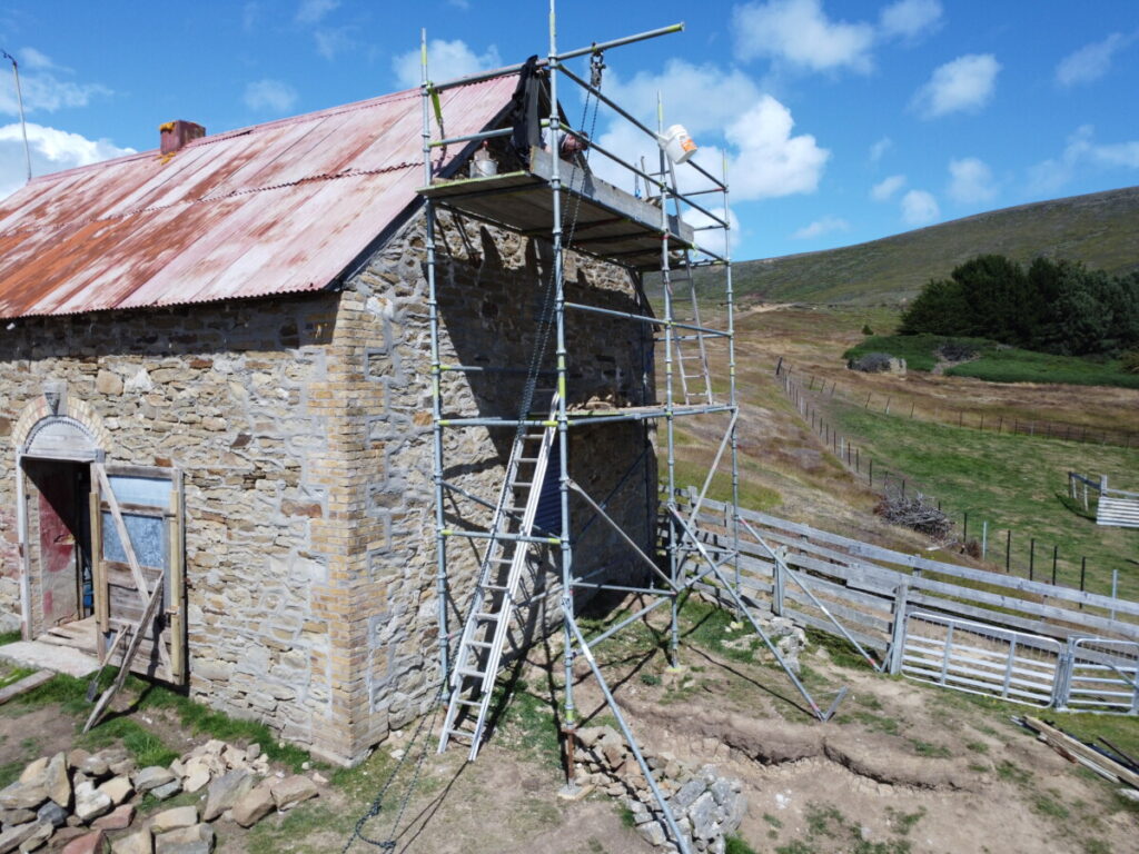 Old stone building, Keppel Island, Falklands