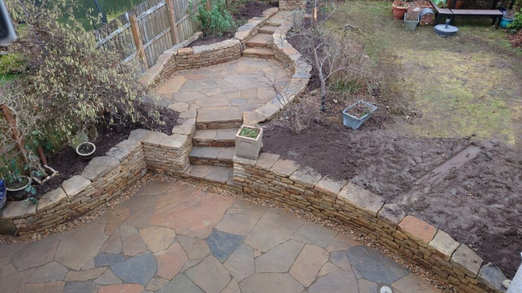 Murieston, West Lothian garden drystsone walls