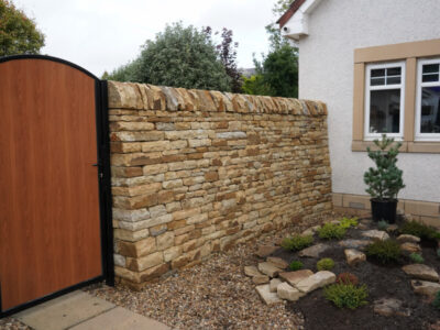Garden Dry Stone Retaining wall, Cardrona Scottish Borders