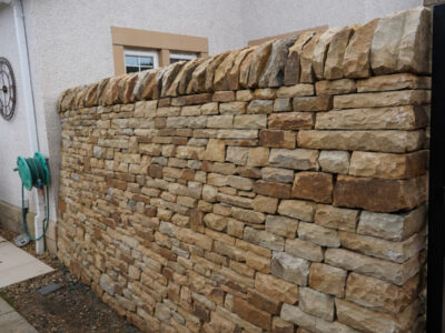 Garden Dry Stone Retaining wall, Cardrona Scottish Borders